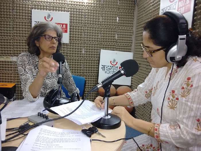 Seema Misra and Vinita Singh from We The People Abhiyan at GKA studios